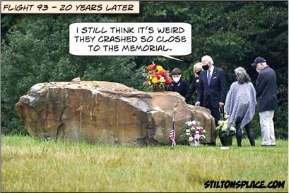 stilton’s place, stilton, political, humor, conservative, cartoons, jokes, hope n’ change, 9/11, Biden, Flight 93, 20th anniversary